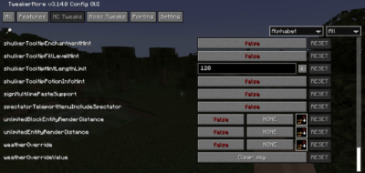TweakerMore для Minecraft